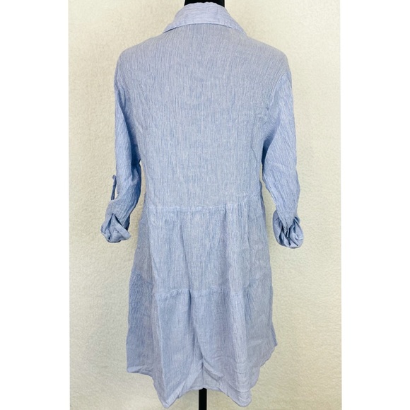 LOVE STITCH • Ocean Ave Tiered Striped Tunic, L - Picture 11 of 16